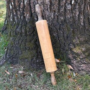 Wooden Rolling Pin - Natural Brown Home Accent